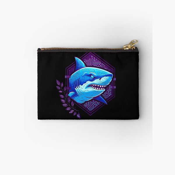 Item preview, Cyber Shark Tech Art - Futuristic Neon Circuit Great White Illustration designed and sold by AbulailArt.