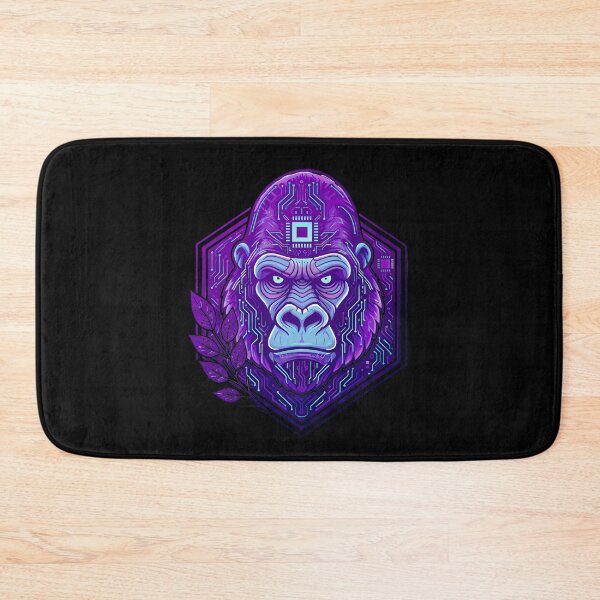 Item preview, Cyber Gorilla Tech Art - Futuristic Neon Circuit Primate Illustration designed and sold by AbulailArt.