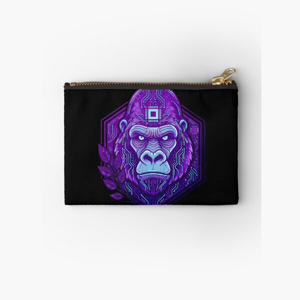 Item preview, Cyber Gorilla Tech Art - Futuristic Neon Circuit Primate Illustration designed and sold by AbulailArt.