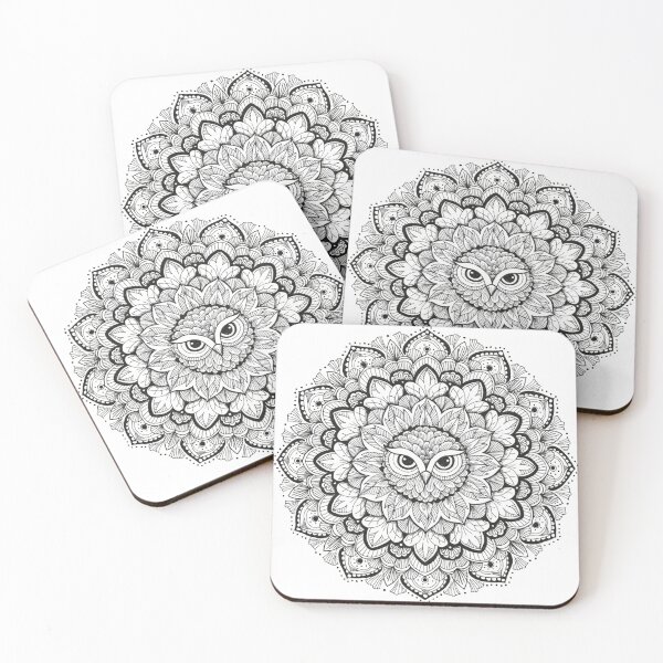 Item preview, Floral Mandala Art owl – Intricate Flower Mandala Design designed and sold by Anime9122.