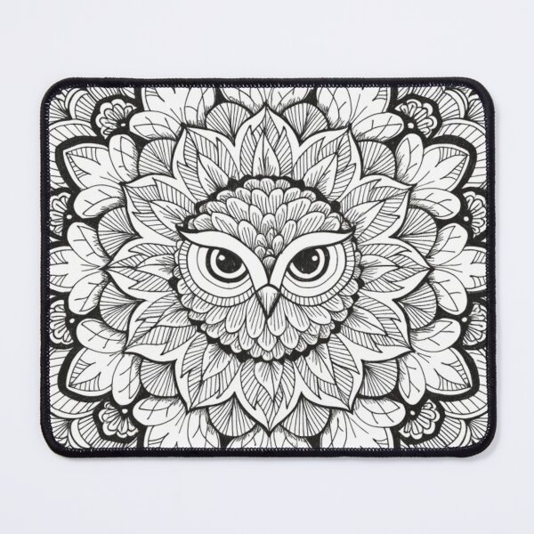 Item preview, Floral Mandala Art owl – Intricate Flower Mandala Design designed and sold by Anime9122.