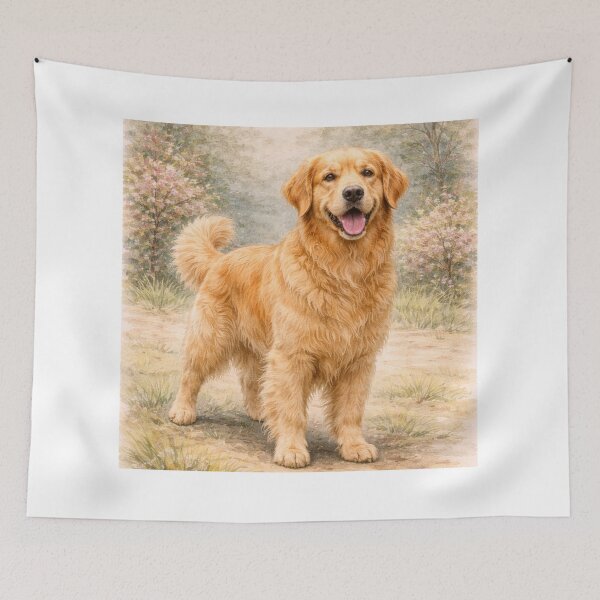Item preview, Vintage Golden Retriever designed and sold by Blackberry Hill Design Co..