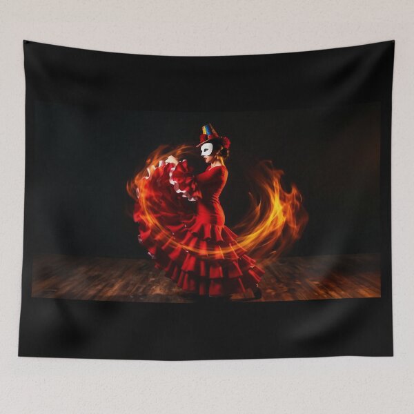 Item preview, Flamenco in Flames - A Dance of Passion and Light designed and sold by Gabi.Media.