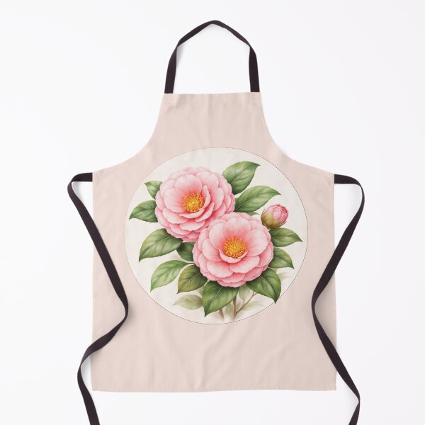 Item preview, Camellia Elegance – Classic Garden Bloom Circle Portrait designed and sold by TheJoyfulPen.
