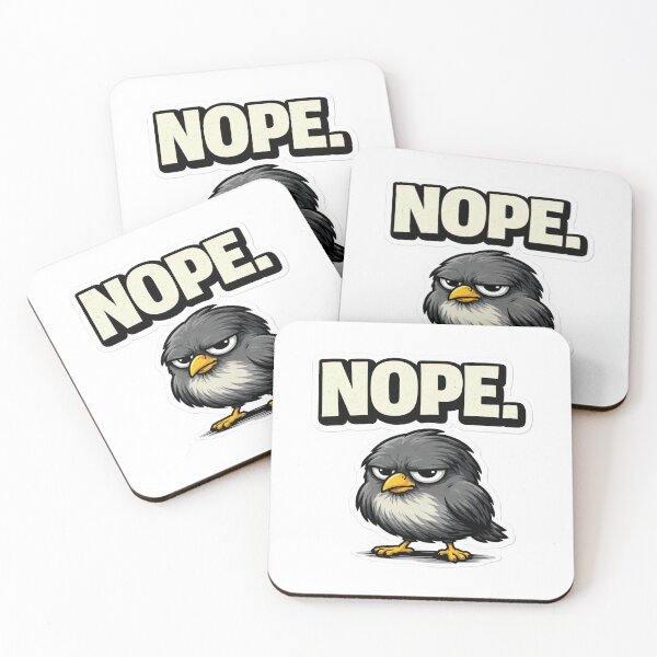 Item preview, Nope. – Grumpy Bird Club Funny Sarcastic Introvert Humor designed and sold by DigiWoosh.