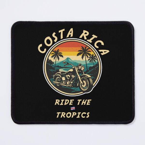 Item preview, Ride the Tropics Costa Rica Motorcycle Shirt Tropical Biker Travel Tee designed and sold by Freki & Geri.