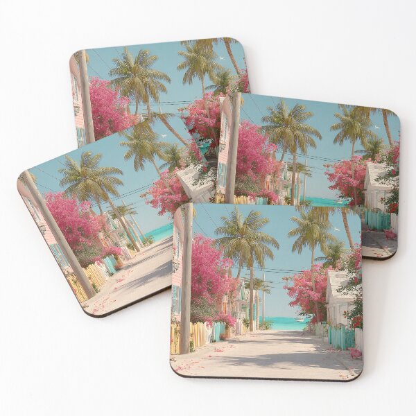 Item preview, Key Largo Palm Lined Street to Turquoise Ocean designed and sold by daila70.