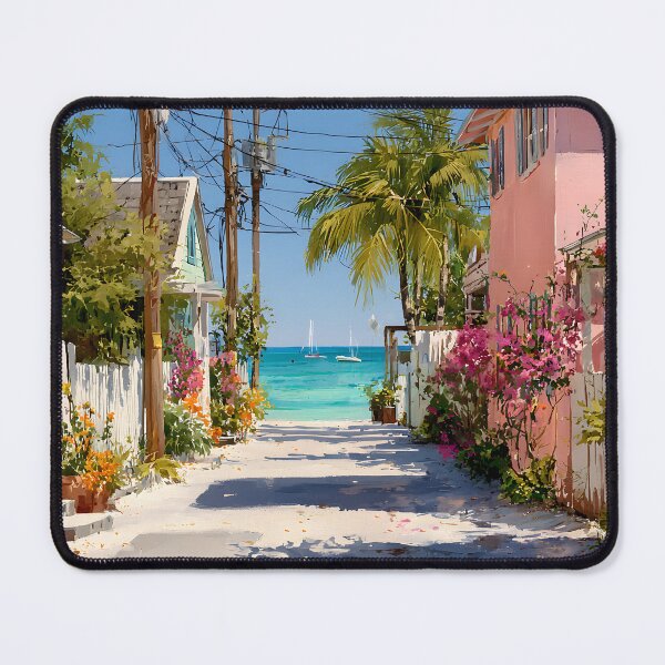 Item preview, Key Largo Tropical Street with Ocean View designed and sold by daila70.