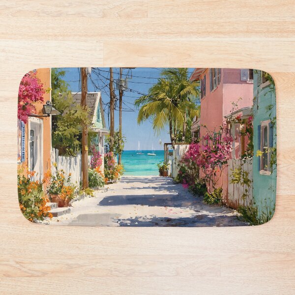 Item preview, Key Largo Tropical Street with Ocean View designed and sold by daila70.