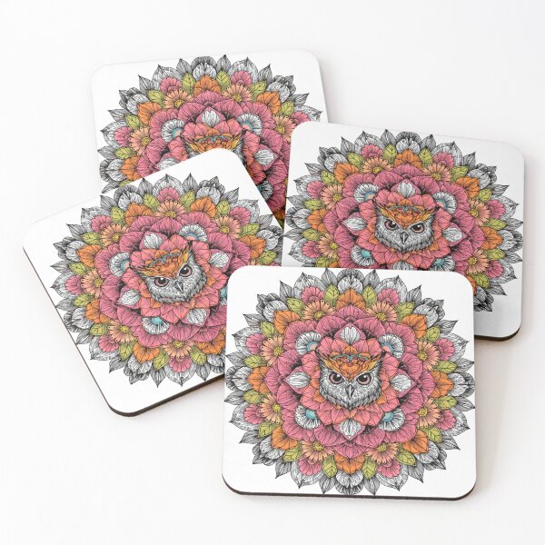 Item preview, Floral Mandala Art owl – Intricate Flower Mandala Design designed and sold by Anime9122.