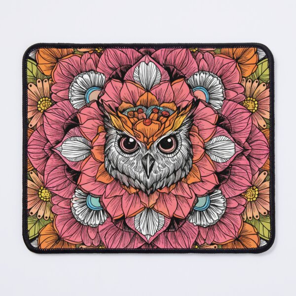 Item preview, Floral Mandala Art owl – Intricate Flower Mandala Design designed and sold by Anime9122.