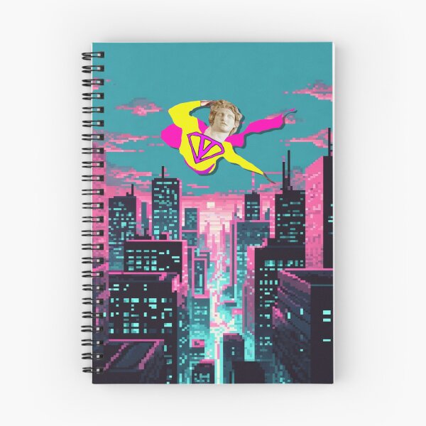 Item preview, Vaporwave Man OC in vibrant skyscape pixel art designed and sold by SamiVaporStudio.