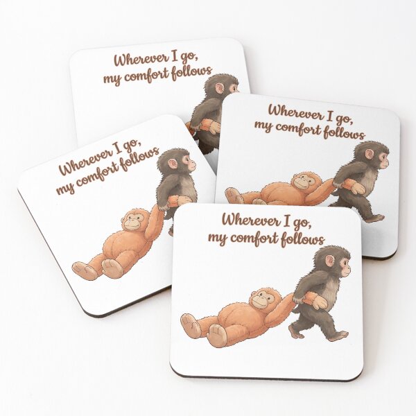 Item preview, Wherever I Go My Comfort Follows - Baby Monkey Punch designed and sold by KubbyArt.