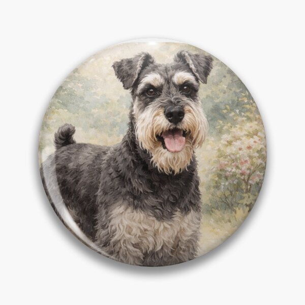 Item preview, Vintage Miniature Schnauzer  designed and sold by Blackberry Hill Design Co..