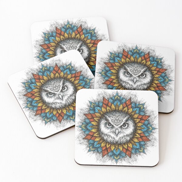 Item preview, Floral Mandala Art owl – Intricate Flower Mandala Design designed and sold by Anime9122.