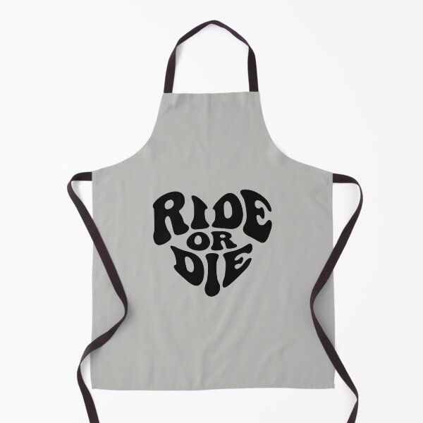Item preview, Ride or Die Black Heart Wavy Typography designed and sold by WAMTEES.