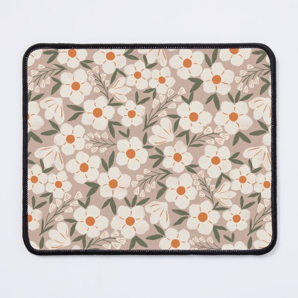 Item preview, Sunlit meadow daisies - Clay beige and cream floral designed and sold by Illustrated by Nat.