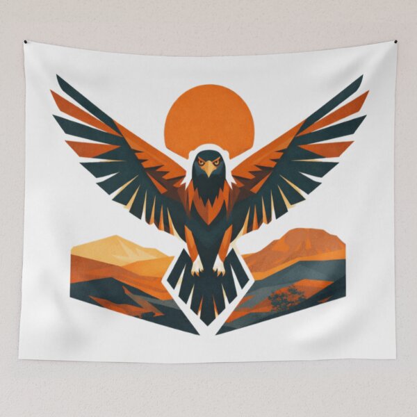 Item preview, edgetail Eagle Geometric Crest – Bold Australian Raptor Art designed and sold by PawPrintCustom.
