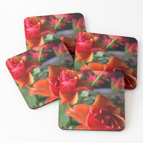 Item preview, Modern Vibrant Orange Roses - Minimalist Nature Floral Photography designed and sold by Kainicram.