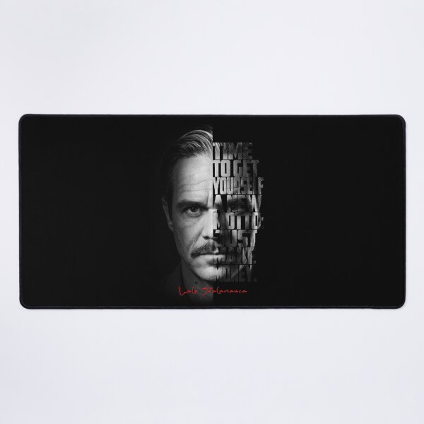 Item preview, Lalo Salamanca Black and White Typography Portrait – Split Face Villain Poster designed and sold by Enea Kelo.