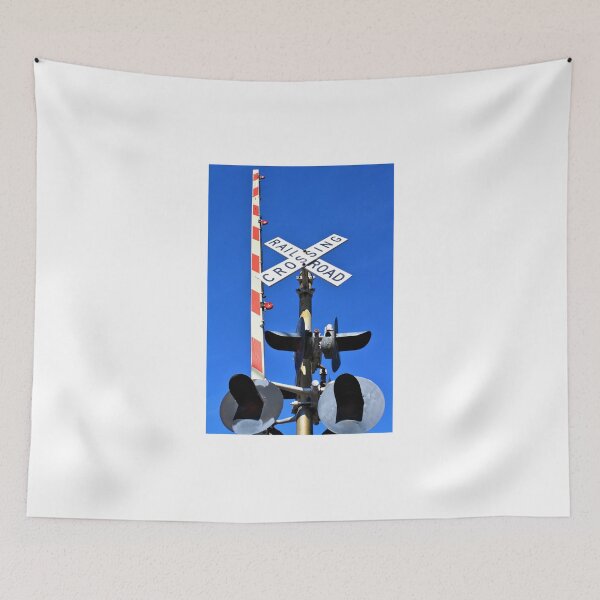 Item preview, Railroad Crossing With Gate Looking Upward designed and sold by WHBPhotoArt.