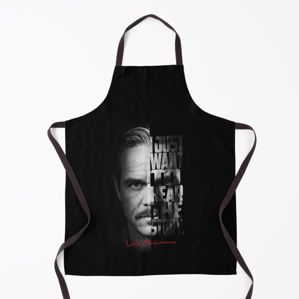 Item preview, Lalo Salamanca Black and White Typography Portrait – Split Face Villain Poster designed and sold by Enea Kelo.