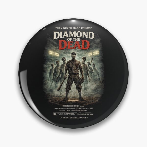 Item preview, Diamond of the Dead Zombie Baseball Horror Movie Poster Parody Shirt designed and sold by GhostDawgs.