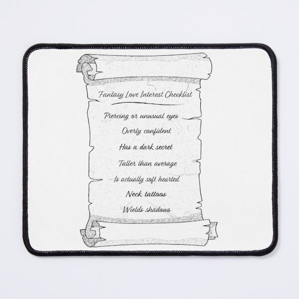 Item preview, Fantasy Love Interest Checklist designed and sold by GeekyCatDesign.
