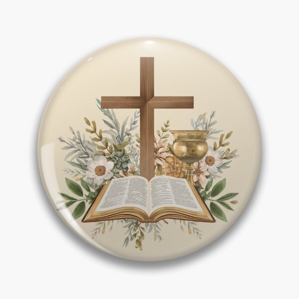 Item preview, Christian Faith Still Life with Cross, Bible and Chalice, Religious Devotional Illustration designed and sold by Willow & Ink.