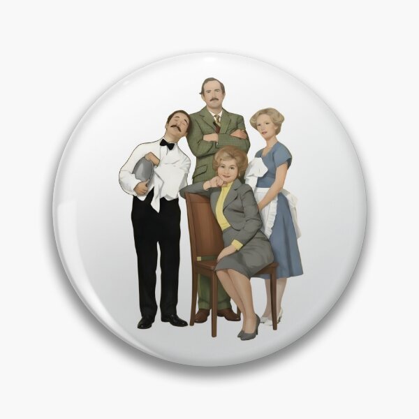 Item preview, Classic Fawlty Towers Torquay Hotel Cast Illustration designed and sold by TshirtsOnline-.