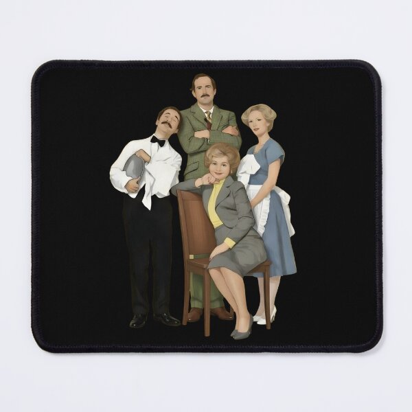 Item preview, Classic Fawlty Towers Torquay Hotel Cast Illustration designed and sold by TshirtsOnline-.