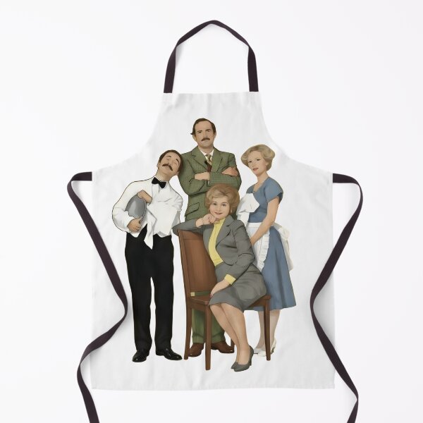 Item preview, Classic Fawlty Towers Torquay Hotel Cast Illustration designed and sold by TshirtsOnline-.
