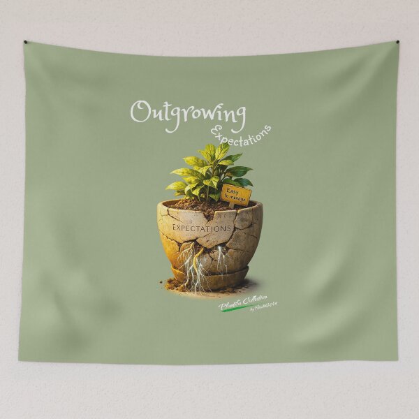 Item preview, ✴️PLANTIFA COLLECTION✴️ - Outgrowing Expectations - BACKGROUND: Muted Sage designed and sold by WheelieGdArt.