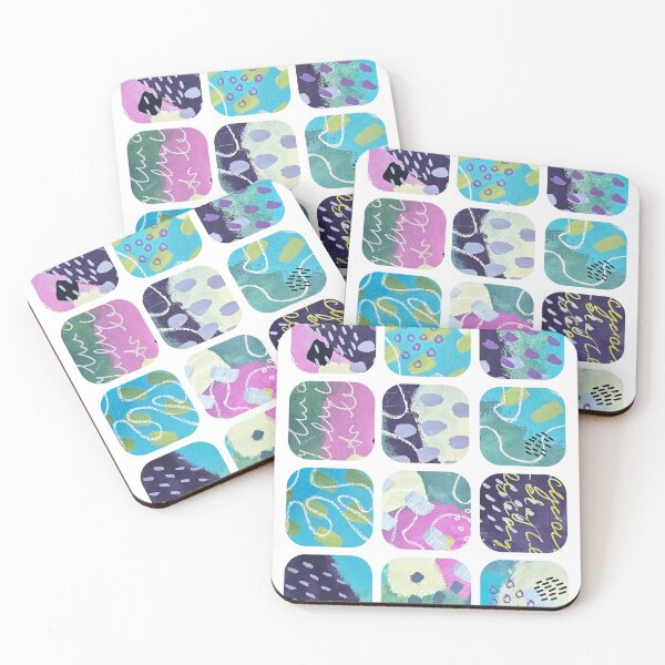 Item preview, Patterns in a grid of squares designed and sold by RachelHayesArt.