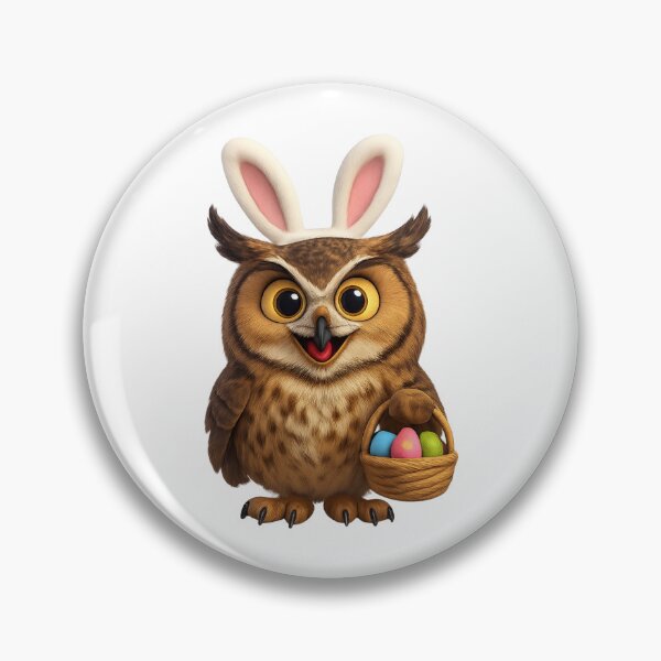 Item preview, Easter Great Horned Owl designed and sold by Sillytoe.