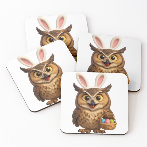 Item preview, Easter Great Horned Owl designed and sold by Sillytoe.