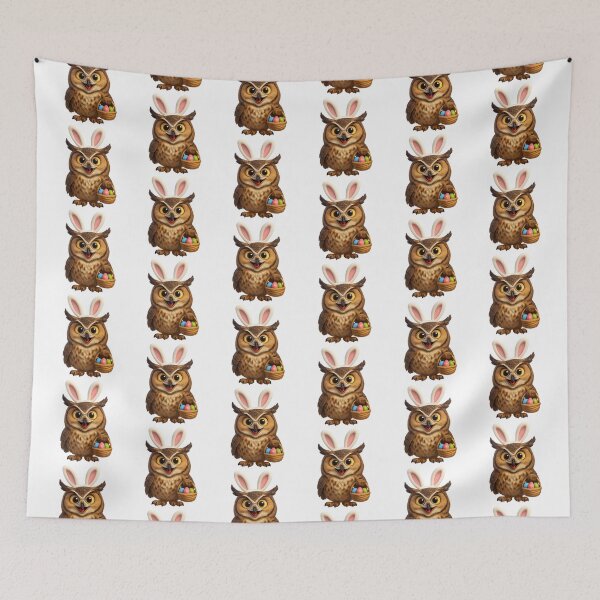Item preview, Easter Great Horned Owl designed and sold by Sillytoe.