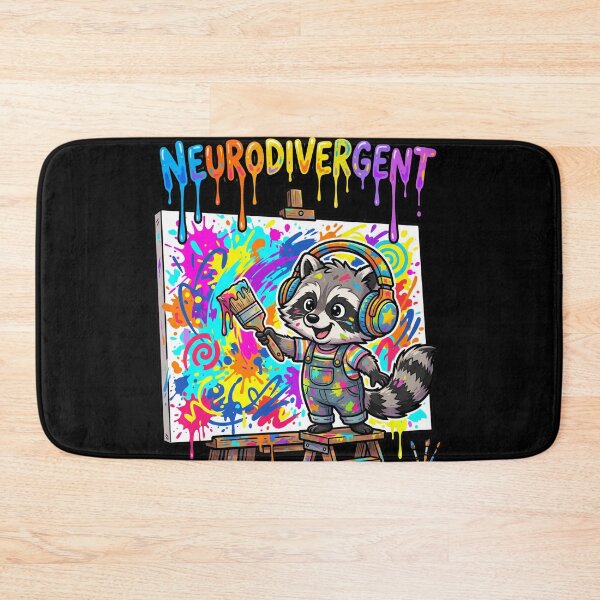 Item preview, Neurodivergent Raccoon Artist Paint Splatter designed and sold by Dressed For  Duty.