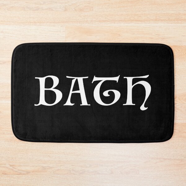 Item preview, Bath old medieval style text (White) designed and sold by STUDIO-72.