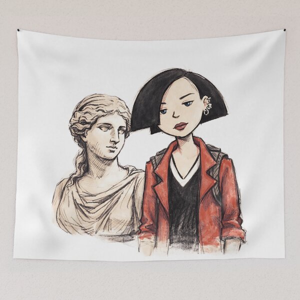 Item preview, JANE LANE WITH ANTIQUE STATUE designed and sold by LIS AND MELIVERSO.