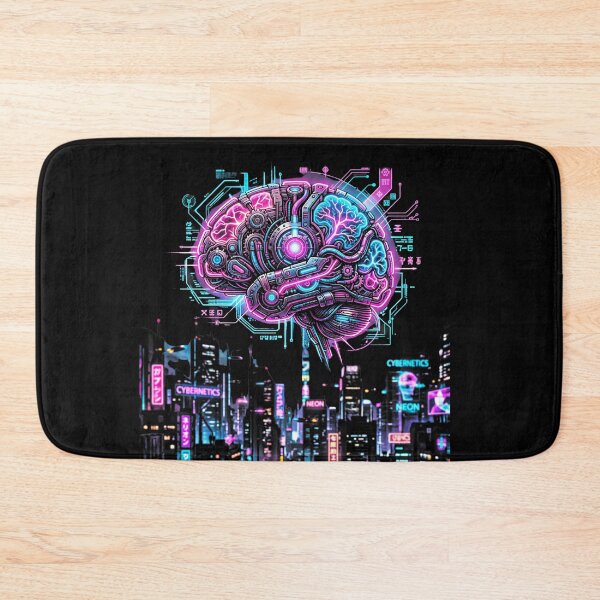 Item preview, Neurodivergent Cybernetic Brain Synthwave Tech designed and sold by Dressed For  Duty.