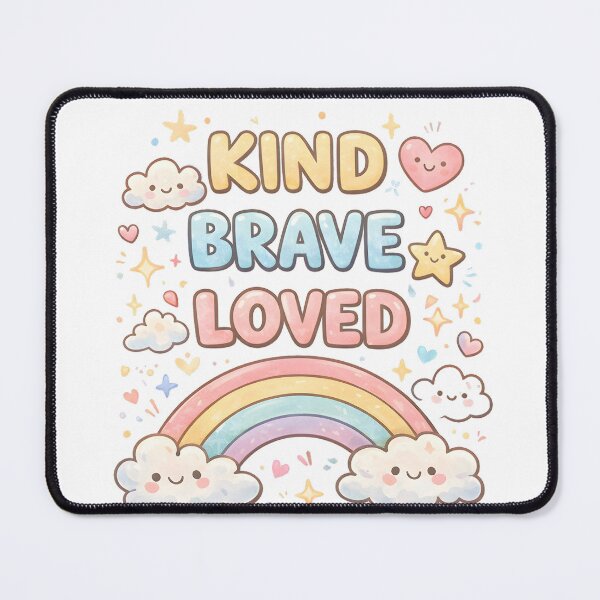 Item preview, Kind Brave Loved Rainbow Kids Design designed and sold by HeldInSilence.
