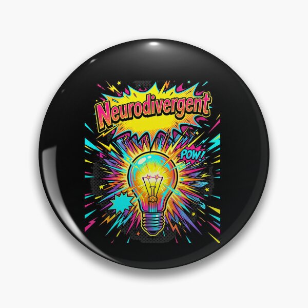 Item preview, Neurodivergent Vibrant Pop Art Lightbulb designed and sold by Dressed For  Duty.