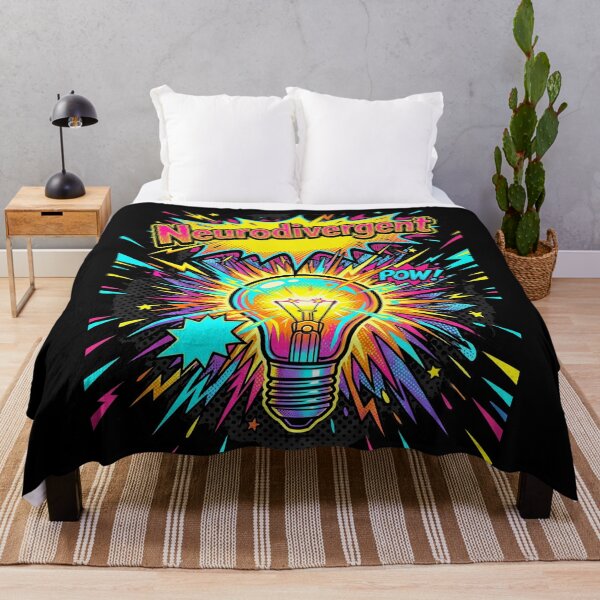 Item preview, Neurodivergent Vibrant Pop Art Lightbulb designed and sold by Dressed For Duty.