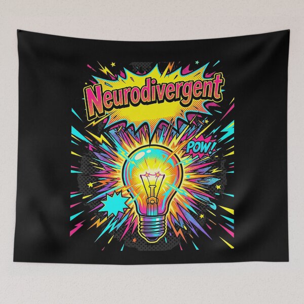 Item preview, Neurodivergent Vibrant Pop Art Lightbulb designed and sold by Dressed For  Duty.