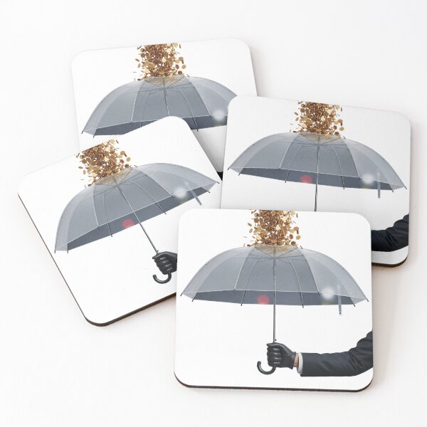 Item preview, Financial protection concept. Business person in suit holding a transparent umbrella  designed and sold by PEUCETA-BA.