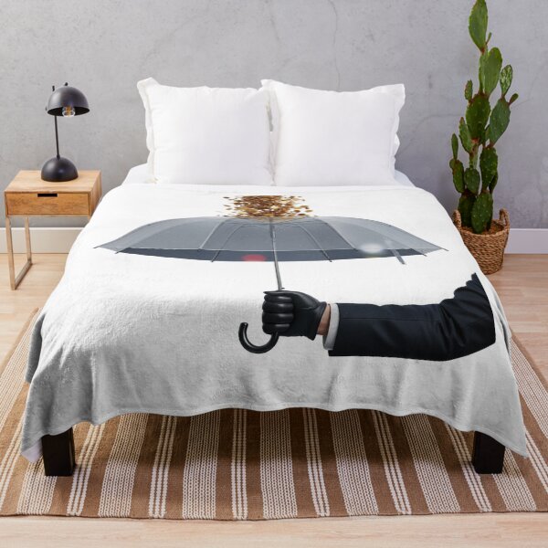 Item preview, Financial protection concept. Business person in suit holding a transparent umbrella designed and sold by PEUCETA-BA.