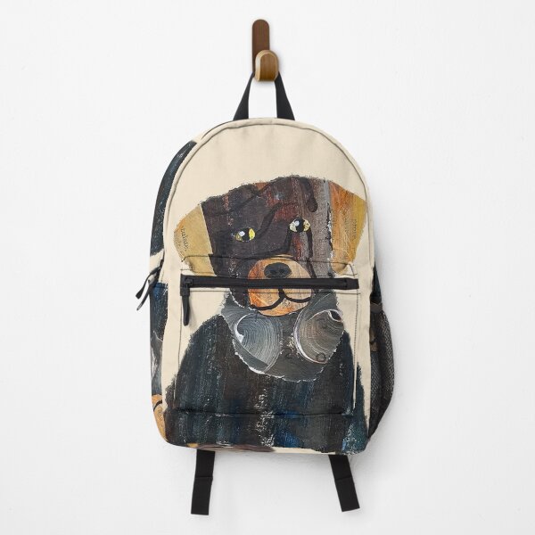 Item preview, Scout, a collaged brown dog designed and sold by RachelHayesArt.