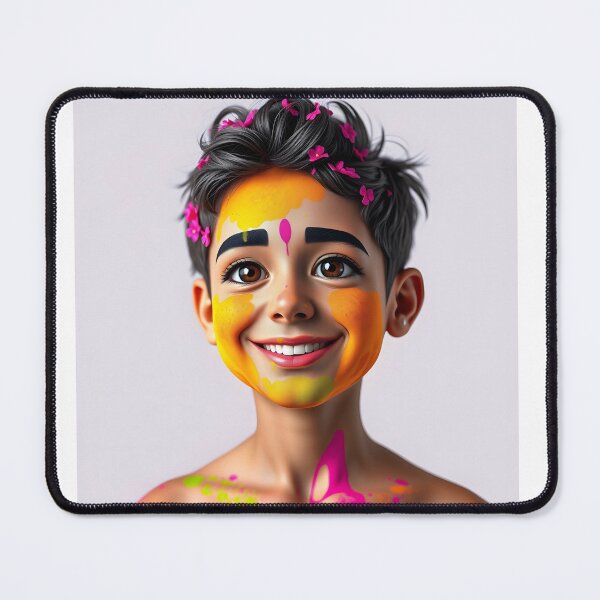 Item preview, Smiling Holi Portrait Sticker designed and sold by Teewave-Ashish.