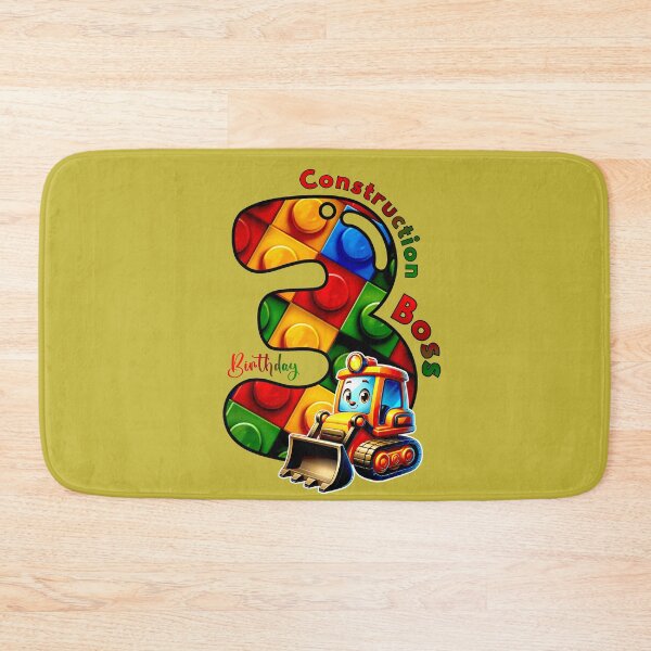 Item preview, Construction Birthday Age 3 – Cute Bulldozer Toddler Party Design designed and sold by Doodle-Bloom.